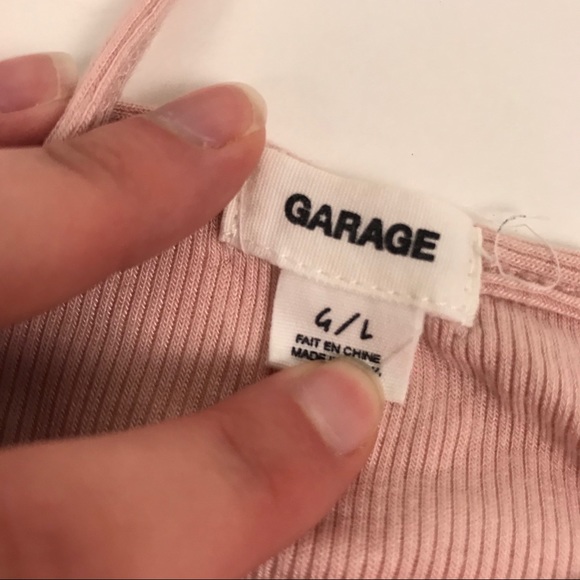 Garage pink side wrap tie up tank top size large - Picture 2 of 2